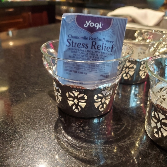 Vintage Schott Mainz Chrome Tea Cups Set 4 - Picture 3 of 11